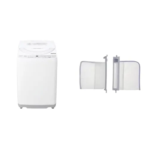 【セット買い】シャープ タテ型 全自動洗濯機 洗濯 6kg ボディ幅52.0cm ステンレス シルバー 穴なし槽 洗浄 清潔 節水 ES-GE6J-S +【純正品】糸くずフィルター ES-LP2 (ES-LP1 代替品) 交換用