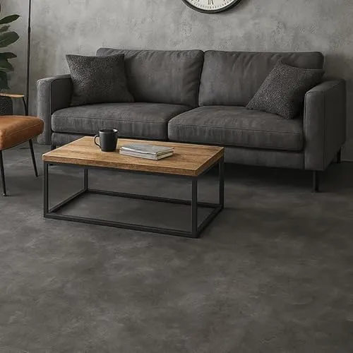 【WNJAPAN】フロアタイル 業者御用達 プロ仕様 石目調 接着剤付き 床材 フローリング 貼るだけ フローリングタイル DIY 床 フロアタイルステッカー 6畳 600角 600mm 60cm 28枚セット FT-01 [並行輸入品]