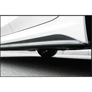 ABS 光沢ブラック カーボンファイバー ロッカー パネル サイド ボディ スカート キット リップ カバー 適用: BMW 3シリーズ G20 2019 2020 2021 2022 カーボン調 AL-OO-2915 AL Exterior parts for cars