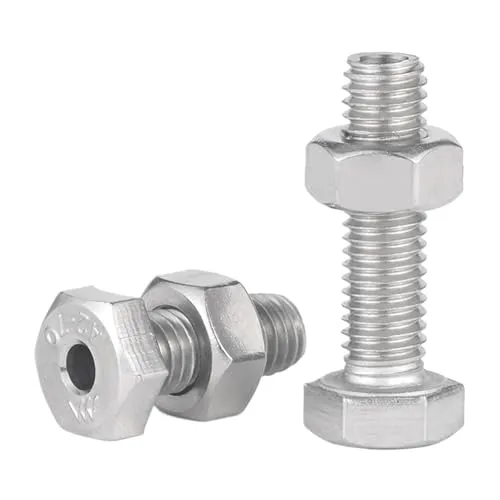 eufeifeiegds M4 M5 M6 M8 M10 M12 M14 M16 M18 M20 304 ステンレス鋼六角ボルトキャップ中空ネジと六角フルナットの組み合わせセット wefeiegds(50mm,M20x10.2mm(1sets))