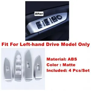 アクセサリー サイド ドア ハンドル 装飾 パネル サラウンド ウインドウ アームレスト リフト ボタン スイッチ トリム 適用: マツダ CX-3 CX3 2015-2021 マット-B AL-OO-9391 AL