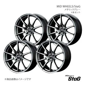 MID WHEELS/StaG レヴォーグ VM4/VMG 2014/6～2017/8 アルミホイール4本セット【17×7.0J 5-114.3 INSET48 MGR】S766770573480A1N×4