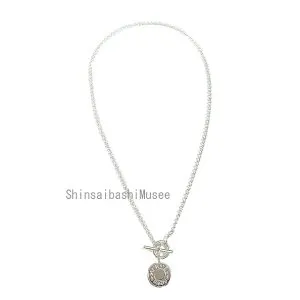 《 新品 》エルメス アミュレット エルメス エクスリブリス ペンダント セリエ ネックレス シルバー製 箱 リボン ラッピング ≪Brand new≫ HERMES Amulettes Hermes Ex-Libris Pendant Serie Necklace Silver B