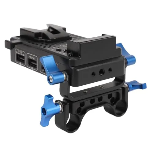V マウント バッテリー プレート、7 出力 V ロック アダプター、DSLR カメラ用 BMPCC 4K 6K、LED ライト、マイク、ビデオカメラ用