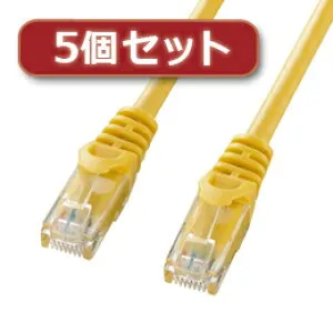 ☆5個セット サンワサプライ カテゴリ6UTPLANケーブル LA-Y6-15YX5