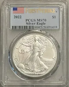 2022-W シルバー イーグル - PCGS MS70 - 99.9% シルバー
