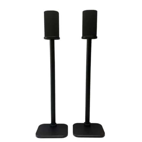 ZGOUOアルミニウム合金フロアスタンド型スピーカーは、SONY BRAVIA Theater Rear 8 SA-RS8 ワイヤレスリアスピーカー（スタンドのみ）に対応。隠蔽式電源コード付きで設置が容易（壁際 黒色1対）