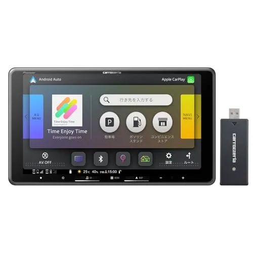 Pioneer カーナビ AVIC-RF722-DC 楽ナビ 9インチ フローティング HD IPS 無料地図更新 フルセグ Bluetooth HDMI ネットワークスティックセット カロッツェリア