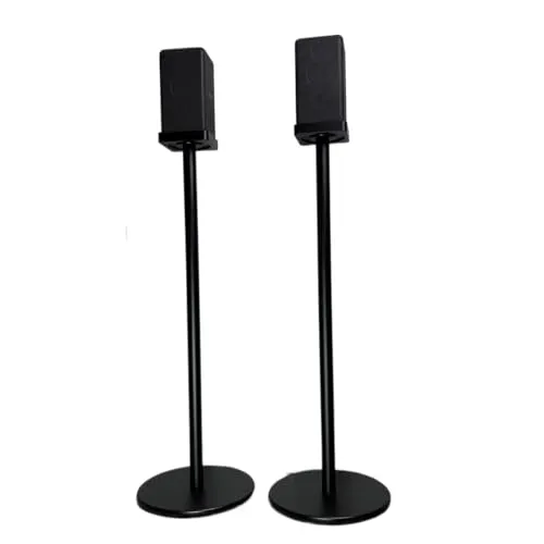 ZGOUO スピーカーフロアスタンド対応 SONY SA-RS3S リアスピーカーオーディオ (スタンドのみ)、アルミニウム合金、隠し電源コードデザイン （黒色1対）