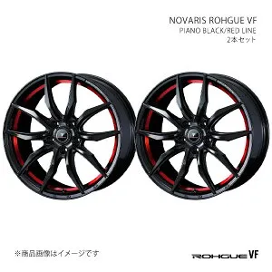 NOVARIS インプレッサWRX STI GDB/ブレンボキャリパー E型～ 推奨タイヤ(235/40-18) アルミホイール 2本セット 0040071×2【18×8J 5-114.3 INSET42 BLK/G】