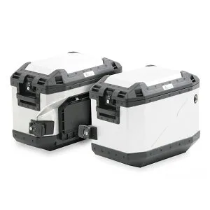 ヘプコ＆ベッカー サイドケースホルダー＋サイドケース Xplorer（Cutout）セット R1200GS R1250GS Adventure カラー シルバー 651-637-0022
