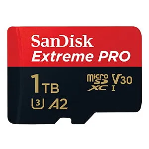 SanDisk microSDXC UHS-I Card 1TB Extreme PRO Ultra High Speed Type (Up to 200 MB/s / Write Up to 140 MB/s when using SanDisk Professional PRO-READER) SanDisk Extreme Pro SDSQXCD-1T00-GN6MA