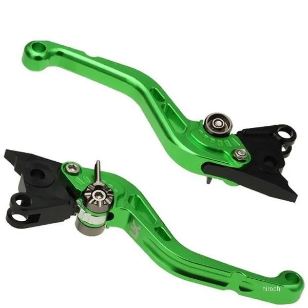 【メーカー在庫あり】 YA029-004-0207 ユーカナヤ U-KANAYA ビレットレバーセット スタンダードタイプ ショート 94年-00年 FZR1000、YZF-R7 緑 HD店