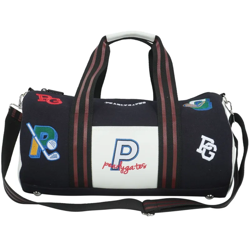 [在庫限りのお買い得商品] パーリーゲイツ PEARLY GATES カレッジワッペン ロッカーバッグ ネイビー 120 メンズ