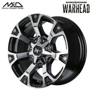 【送料無料・代引き可】【ホイール4本セット】デリカD:5 RAV4 MID NITRO POWER WARHEAD 16インチ 7J インセット40 5穴 PCD 114.3 ダークガンメタ/ミラーカット