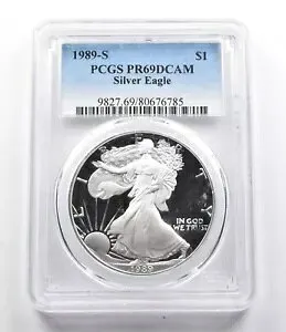 PR69 DCam 1989-S アメリカン シルバー イーグル PCGS *5934