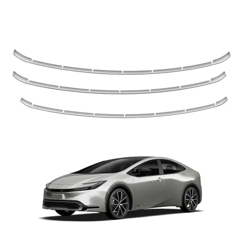 TADOKAPATU 対応 新型プリウス 60系 グリルカバー フロント グリルガーニッシュ フロントバンパー センターグリルカバー ガーニッシュ カーアクセサリ 車種専用設計 外装パーツ ステンレス 3PCS PRIUS ZVW60 ZVW65 MXWH