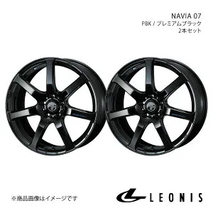 LEONIS/NAVIA 07 86 ZN6 4ポットキャリパー除く ホイール 2本セット 0039574×2【18×7.0J 5-100 INSET47 PBK】