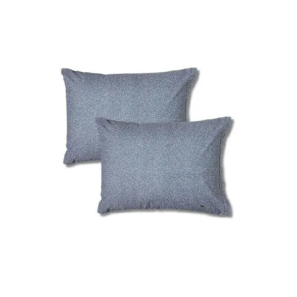 Lacoste 100コットンパーケール枕カバー ペア ヘリンボーンプリント ヴィンテージインディゴ キング キング 20072506