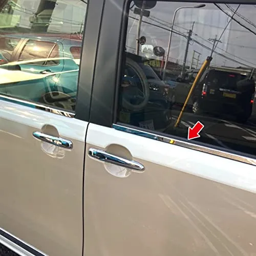 oi-trading ダイハツ ムーヴキャンバス LA800S/LA810S 2016年9月? サイド ウィンドウトリム ウェザーストリップモール ガーニッシュ 傷付き防止 ステンレス製 鏡面 メッキモール カーパーツ カー アクセサリー ドレスアップ M