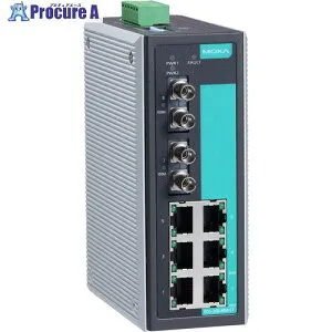 MOXA 8ポート(RJ45×6、マルチモードSTコネクタ×2) アンマネージド イーサネットスイッチ EDS-308-MM-ST 1個 ■▼168-8242 【送料都度見積】