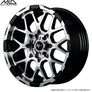 MID ナイトロパワー M28バレットNV350 キャラバン E26専用 [4本セット]16インチ リム幅:6.5J 6H PCD 139.7 INSET +48マルカサービス NITRO POWER M28 BULLETカラー：ブラック/ミラーカット