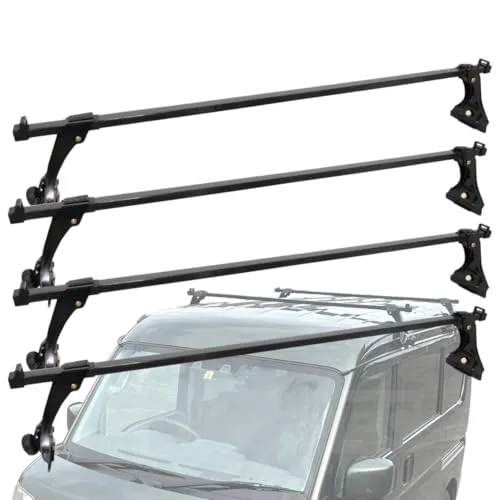 MOTOR POWER ルーフキャリア ベースキャリア 4本セット ハイルーフ対応 取付けキット レインガーター 雨どい 固定 エブリイワゴン DA17W エブリイバン DA17V 車検対応 エブリィ エブリー 軽自動車 軽バン 軽貨物車 / 147-35