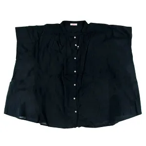 【SP15】ドミンゴ ディーエムジー ブロカント インドボイル フロンセシャツ レディース トップス シャツ 半袖 インド製 コットン 綿 チャコールグレー/ブラック/ブルー/モカブラウン 2/FREE dmg