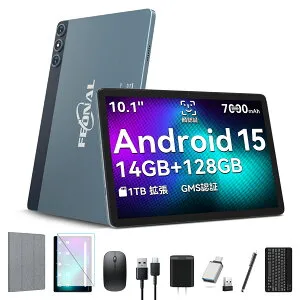 【時間限定14999円】Android15タブレット FEONAL タブレット10インチ14GB+128GB+1TB拡張 8コアCPU 7000mAh+Type-C充電 5GWiFi モデル/BT5.0/Incellディスプレイ/1080Pサポート/13MP+8MPカメラ/顔認識/GPS/技適/PSE/GMS認証/