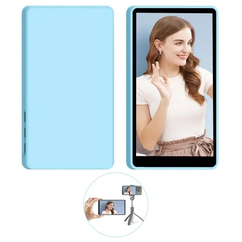 Shimbol CP5 磁性携帯電話Vlog タッチ自撮りモニター FHD 1080Pワイヤレス録画 携帯電話のバックカメラを使用した自撮りVlogライブTikTok、iPhoneと互換性