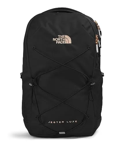 THE NORTH FACE レディース Jester Luxe Everyday ノートパソコンバックパック, Tnf Black/Burnt Coral Metallic。, One Size, クラシック