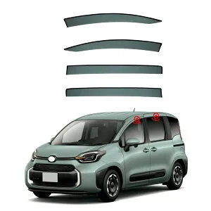 車用 サイドバイザー に適合 トヨタ シエンタ XP210 2022-2023 ドアバイザー バイザー 車種専用設計 カーレインシールドウィンドウバイザー 車日除け 雨 カー装飾【4枚】