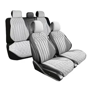 【送料無料】 シートカバー メルセデスベンツ CLA AMG X156 ホワイト スエード エプロンタイプ 汎用 簡単取付 座席 カバー