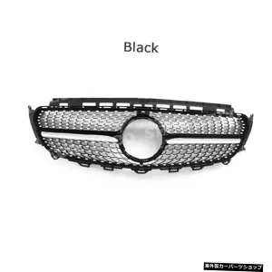 【ブラック】ベンツEクラスW213E300E350E4002016-2019ダイアモンドスタイルグリル用ABSフロントバンパーメッシュグリルフェイスリフトカバー 【Black】ABS Front Bumper Mesh Grill Facelift Cover For Benz E class W2