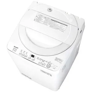 シャープ SHARP 全自動洗濯機 洗濯6.0kg 穴なし槽 ホワイト ES-GE6K-W（標準設置無料）