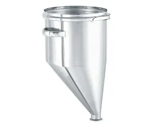 日東金属工業 偏心ホッパー型密閉容器 (バンド式) 10L 1個 EHT-CTL-24