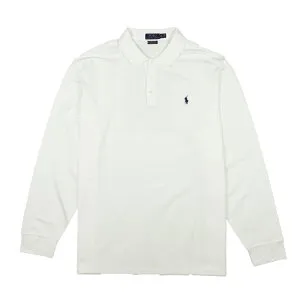 ポロ ラルフローレン POLO RALPH LAUREN メンズ Men's 長袖 ポロシャツ Custom Slim Long-Sleeve Polo ホワイト White