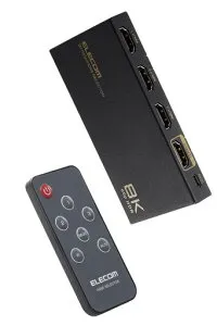 エレコムHDMI切替器8K60Hz/4K120Hz対応【PS5/PS4/PS3/Switch/FireTVStick対応】3入力1出力自動/手動切替8K4K対応ブラックDH-SW8KP31BK