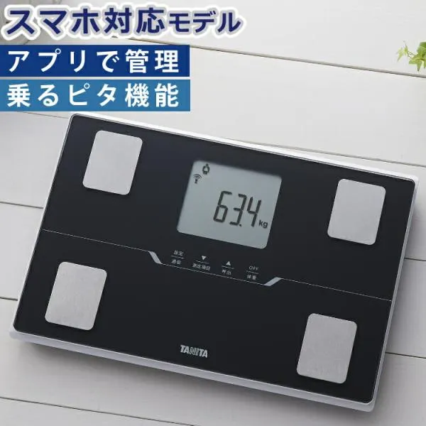 Bluetooth通信 タニタ TANITA 体組成計 BC-768-BK(BC768BK) ブラック (スマホ アプリ) 対応エントリーモデル スマホ連動 健康管理 スマホ管理