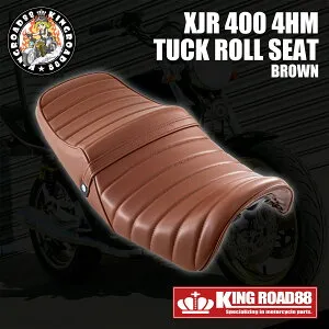 ヤマハ XJR400 前期 4HM KingRoad88 タックロールシート 合成レザー ブラウン
