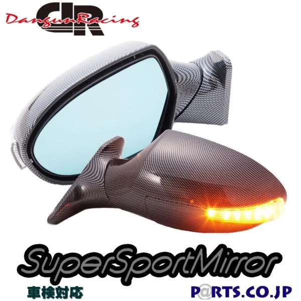 サイドミラー ドアミラー マツダ アクセラ BK3P/BK5P/BKEP (2003～2009) M60ミラー LED カーボンルック ミラー面手動調整 右ハンドル ポップアップ格納