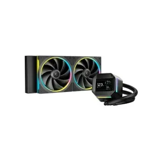 【送料無料】Deepcool R-LM240-BKDMMC-1 LM240/ 240mm水冷CPUクーラー/ 2.4インチIPS液晶ディスプレイ/ 第6世代ポンプ/ 「FL12 SE」ARGBファン/ Intel LGA1851/ 1700/ 1200/ 1151/ 1150/ 1155/ AMD AM5/ AM4