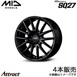 MID SQ27 アルティス AVV50N/AXVH70N アルミホイール 4本(17×7J 5-114.3 +48 メタリックブラック)マルカサービス
