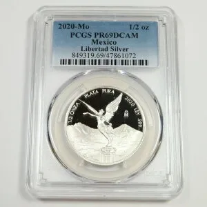 2020年 Mo PCGS プルーフ PR69 DCAM - メキシコ - 1/2オンス シルバー リベルタッド オンザ #51230A
