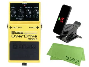 BOSS ボス Bass OverDrive ODB-3 + KORG Pitchclip 2 PC-2 + マークスオリジナルクロス セット コンパクトエフェクター