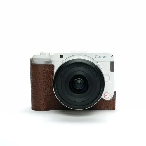 TP Original Canon EOS R50V 用 ボディーハーフケース ダークブラウン