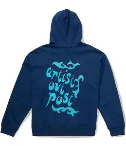 スコッチアンドソーダ メンズ アウター パーカー・スウェット グラフィック Scotch & Soda Front And Back Graphic Loose Fit Hoodie Pageant Blue ブルー