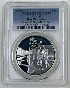 2015 5R PCGS PR69DCAM ブラジル リオオリンピック - ビーチバレーボール/フォッロ