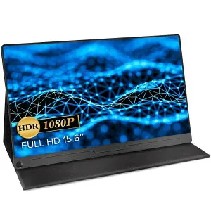 EVICIV モバイルモニター 15.6インチ 1920*1080 ゲーミング用 ポータブルディスプレイ IPS液晶パネル 薄型 軽量 ペンホールスタンド VESA 保護カバー USB Type-C 標準HDMI PS4/XBOX/Switch/PC/Macなど対応 在宅