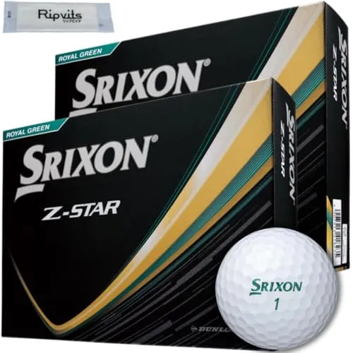 スリクソン ゼットスター Z-STAR 2025 グリーン 2ダースセット ゴルフボール 24球 ※オリジナル清掃シートセット